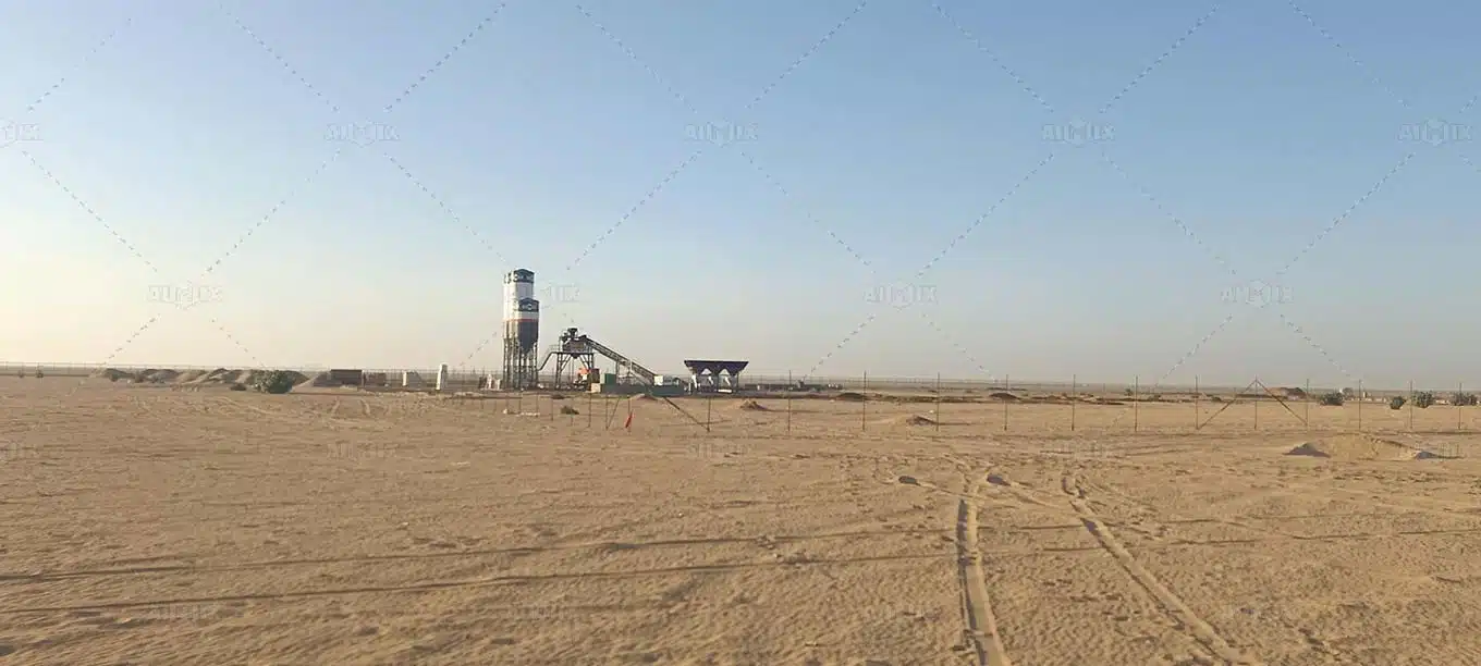 AJM75 Concrete Batching Plant In Desert Area